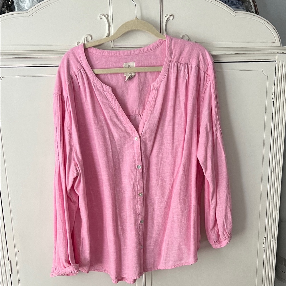Joie Pink Button-Down Women's Shirt